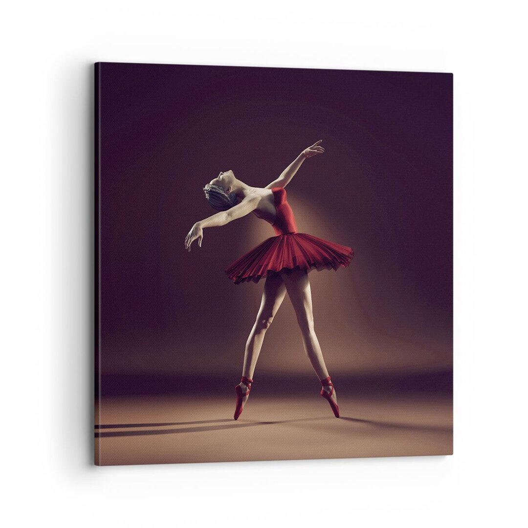 Leinwandbild Ballerina Red Dress