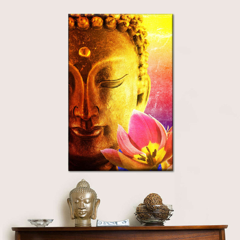 Superbe impression sur toile de Bouddha, H 48 po x l 32 po x P 1,25 po
