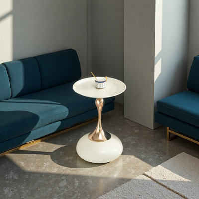 Petite table d'appoint ronde pour petits espaces, table basse, petite table basse de salon, table de bout