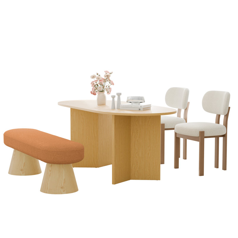 Lume 4 - Person Dining Set, Orange