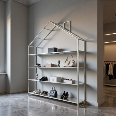 Metal House Shape Display Shelf