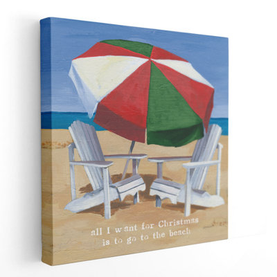 «Christmas at the Beach III», reproduction d'art sur toile