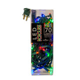 Embrace the festive spirit with the Kurt Adler 70/L 7.5' 5MM Multi-Color LED Icicle Light Set