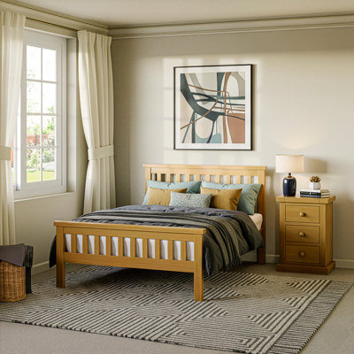 Chunky Solid Wood Storage Bed