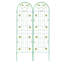 Paquet de 4 treillis de jardin en métal 71 po x 19,7 po, antirouille pour les plantes grimpant à l'extérieur, pilier à fleurs - assemblage sans effort, fer de structure 71 po x 19,7 po, extérieur, formation prop