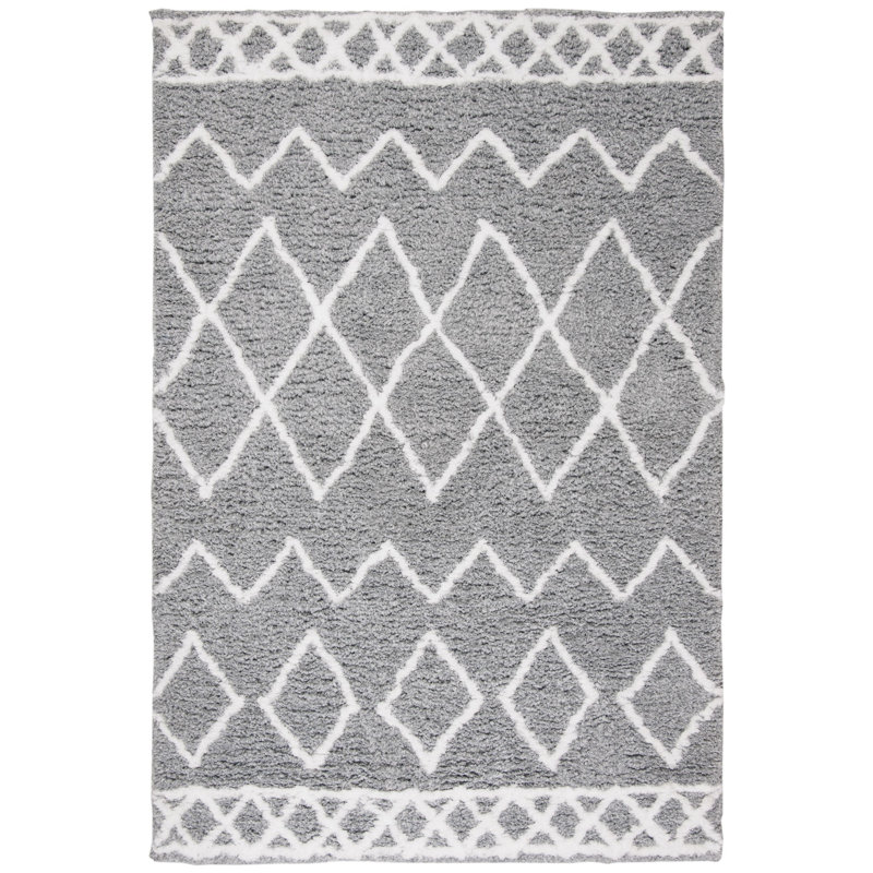 Boyland Shag Hand Tufted Performance Southwestern Rug, Rectangle 3' x 5'