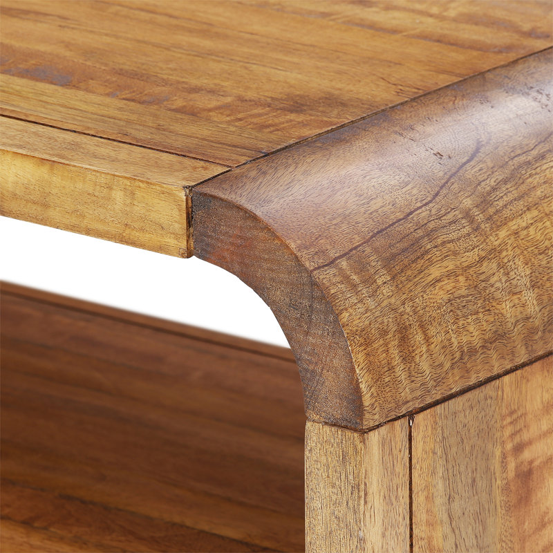 Acton Solid Wood Solid Coffee Table with Storage, Mango