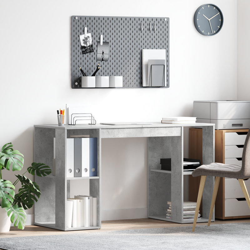 Computer Desk, Concrete Grey