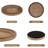 Decorative Serving Tray Wood:  Washed Bead Round Tray Decor For Coffee Table Rustic Wooden Trays Farmhouse Centerpiece For Living Room Kitchen Counter-393362656