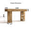 Console en bois naturel de 63 po, canapé d'entrée de style campagnard avec rangement, mobilier de couloir rustique