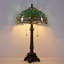 Lampe de table Tiffany en verre coloré vert 12 x 12 x 21 pouces