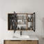 Armoire de toilette 41,7 po avec rangement, armoire à pharmacie murale avec porte miroir, tablettes réglables en verre