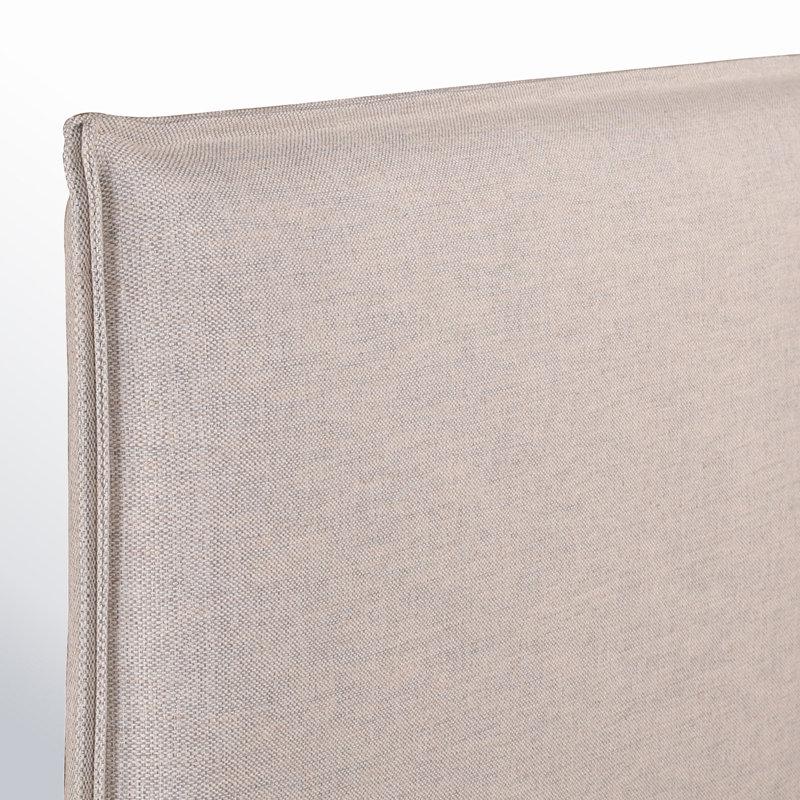 Timothy Upholstered Low Profile Platform Bed, King, Wheat Basketweave, 54