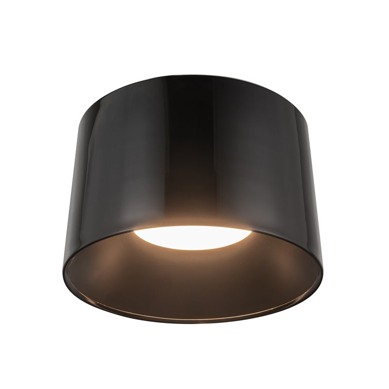 Etta LED Flush Mount, 12.63" H x 19.75" W x 19.75" D, Jet Black