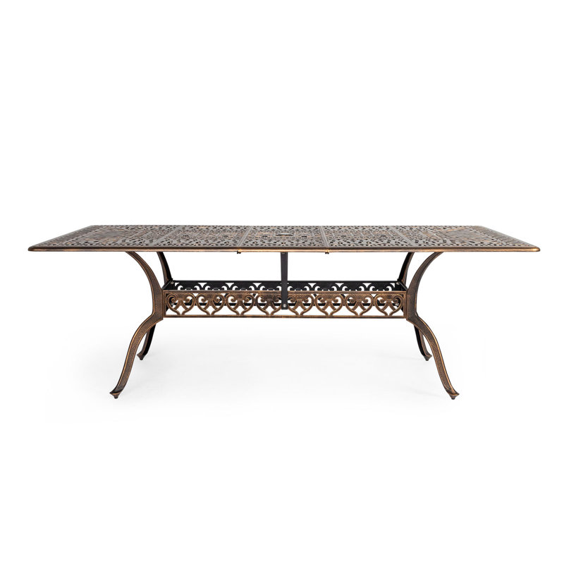 87In Bronze Patio Aluminium Rectangular Table