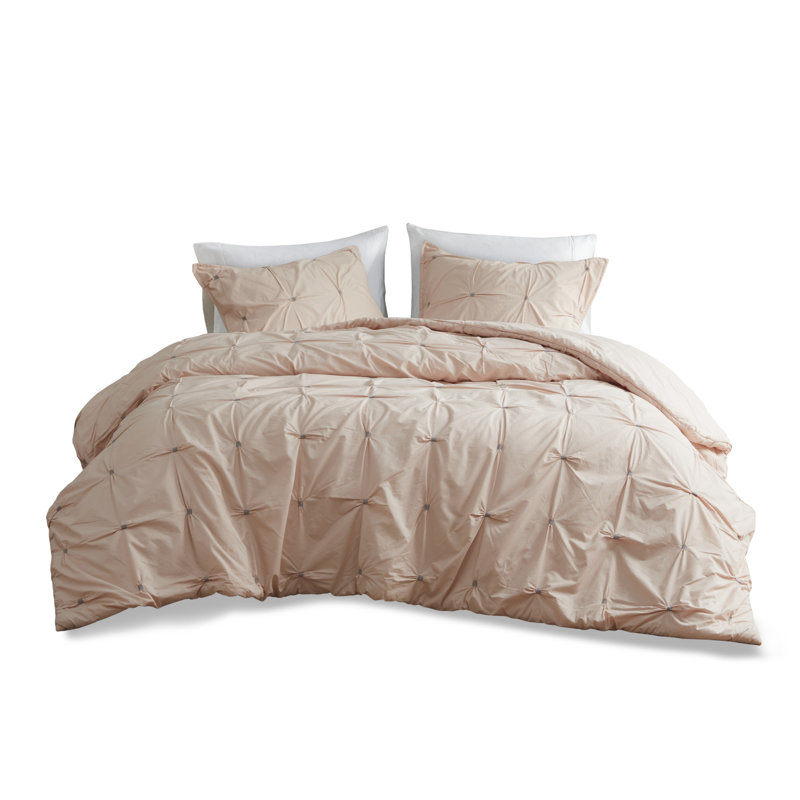 Literie en coton Kolsten, Housse de couette très grand / très grand califo, Rosé