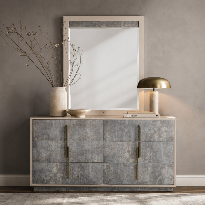 Pavira Dresser With Mirror - Stone
