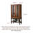 Vintage Patterned Glass Display Cabinet, Ornate Design