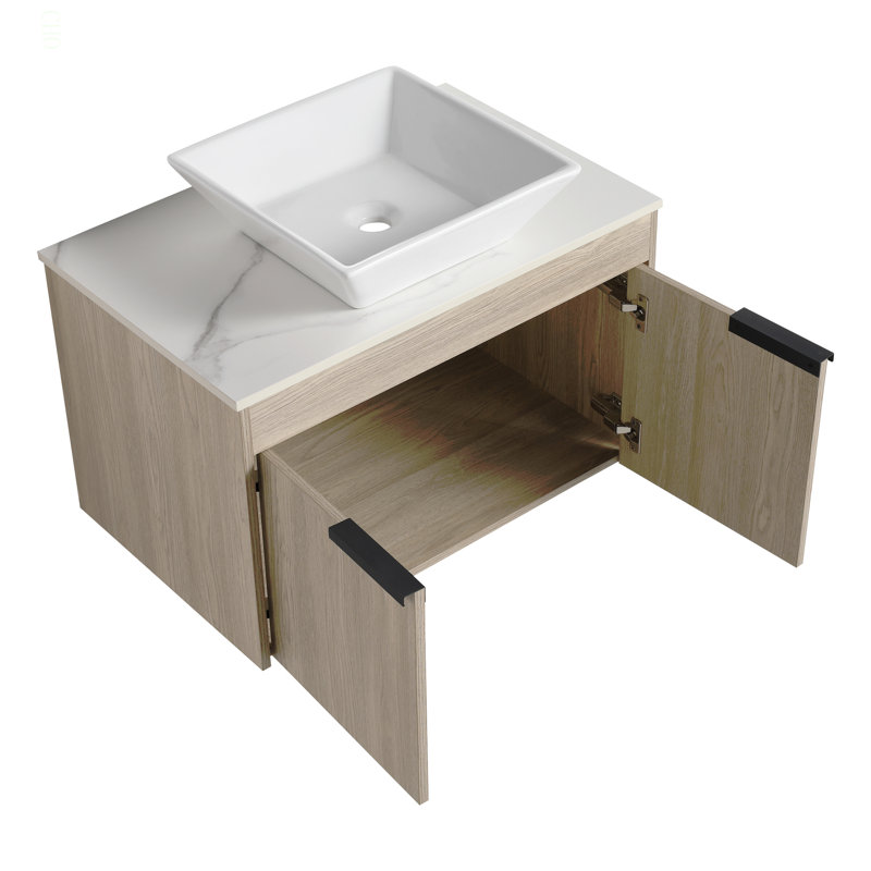 Ensemble de meuble-lavabo flottant 30 po avec lavabo en céramique 30 po Modern Design