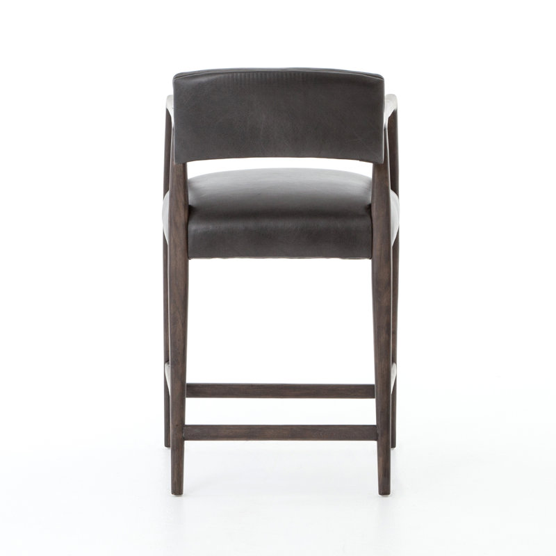 Tyler Upholstered Stool with Solid Wood Frame, Counter Stool (26.5" Seat Height)