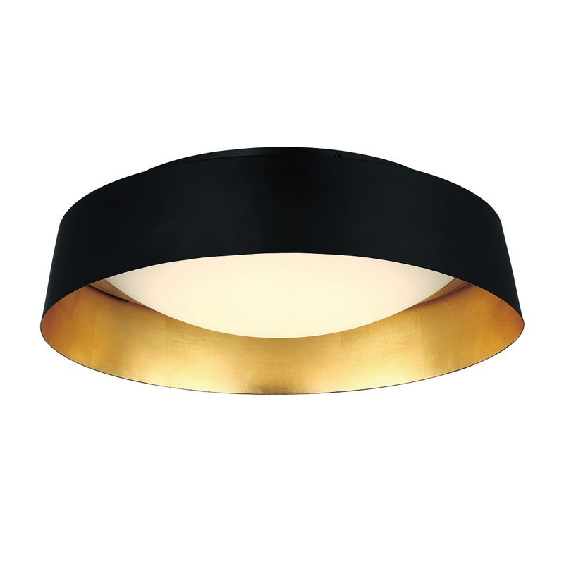Gilt 1 - Light 18.125" Simple Drum LED Flush Mount, 4.94" H x 18.125" W x 18.125" D