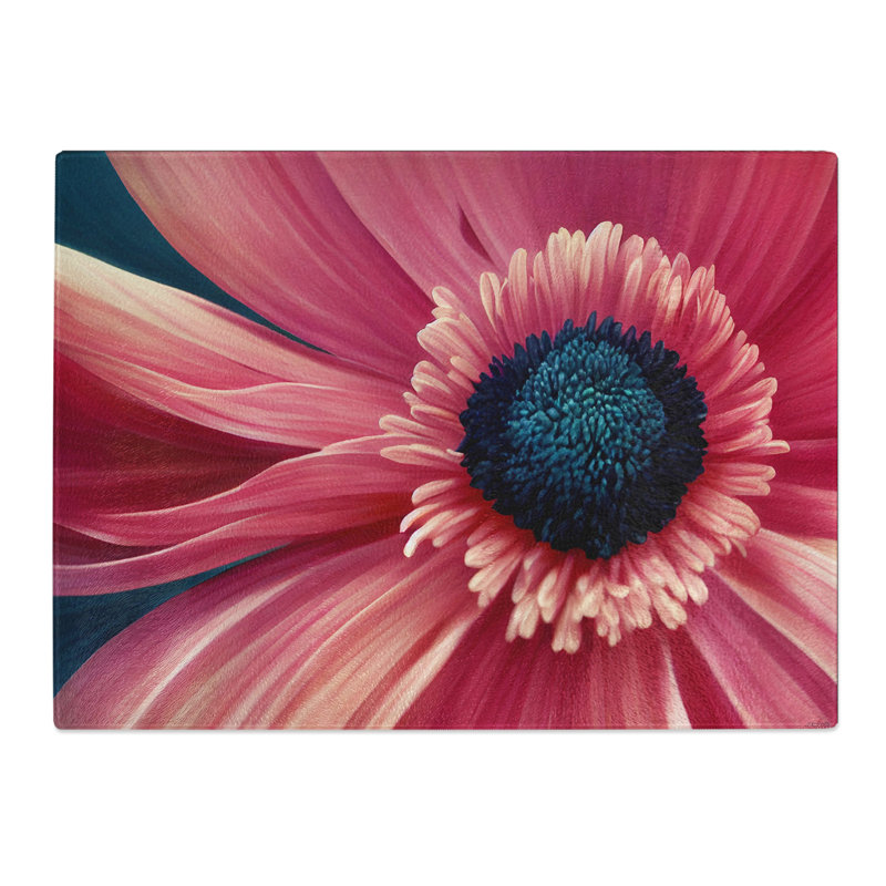 Flowing Flower  Glass Chopping Board
