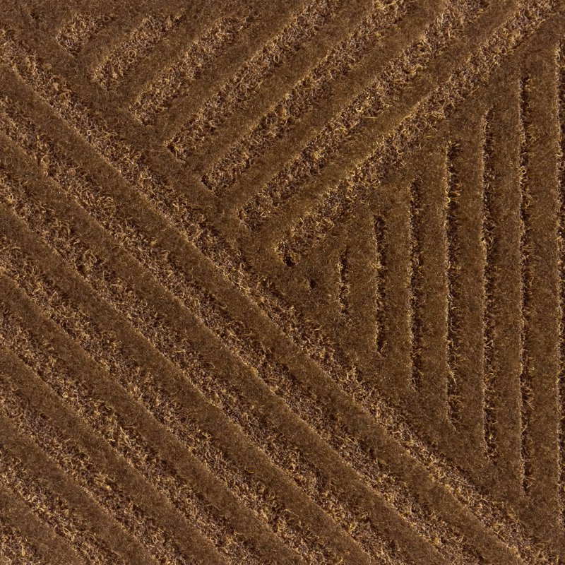 Tapis de porte à chevrons géométriques tout temps Town & Country Living, Brown