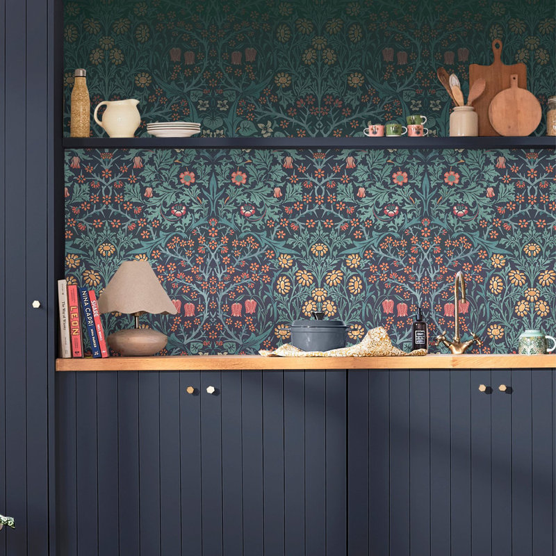  Blackthorn Fixed Size Print to Order Mural, Blue