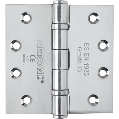 10.2cm H × 10.2cm W Butt Bearing Single Door Hinge