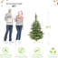 Arbre de Noël de 7 pi avec 400 lumières DEL blanc chaud, 941 pointes Pe +, base en bois pour Noël artificiel festif, décoration de branche-1273645961