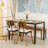 Berenice Set of 2 Wood and Beige Velvet Chairs