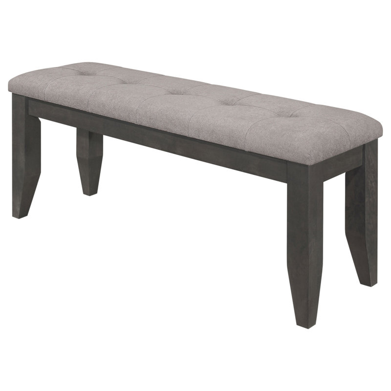 Erskin Dark Grey Upholstered Dining Bench