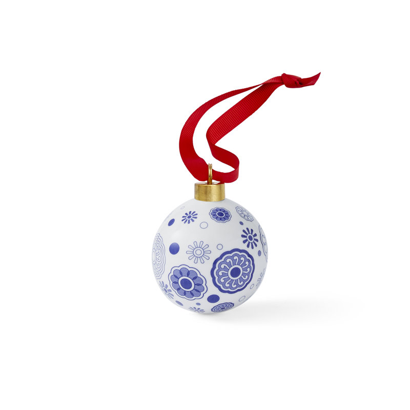 Spode Blue Italian Christmas Bauble Spokes