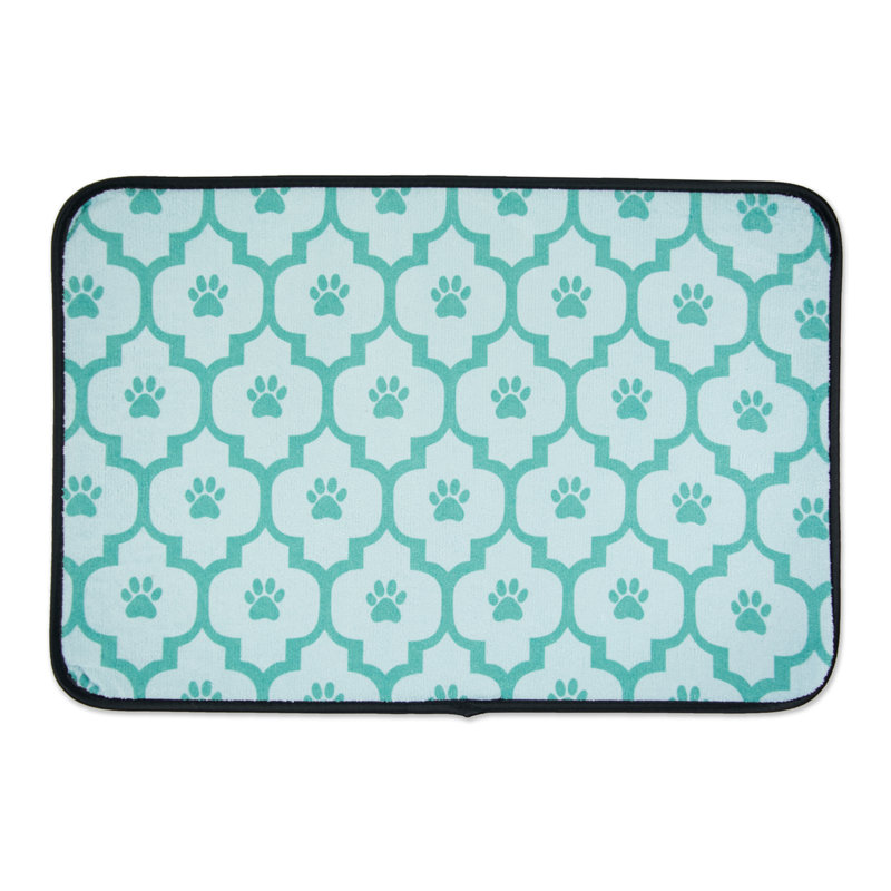 Tapis pour animal de compagnie Guidi, l 12 po x P 9 po x H 2 po, Vert