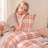 100% Cotton Body Pillow Cover, 20 x 54, Washed Cotton Coral Plaid Pillowcase, Soft Breathable Pillow Cover for Bed-133666088