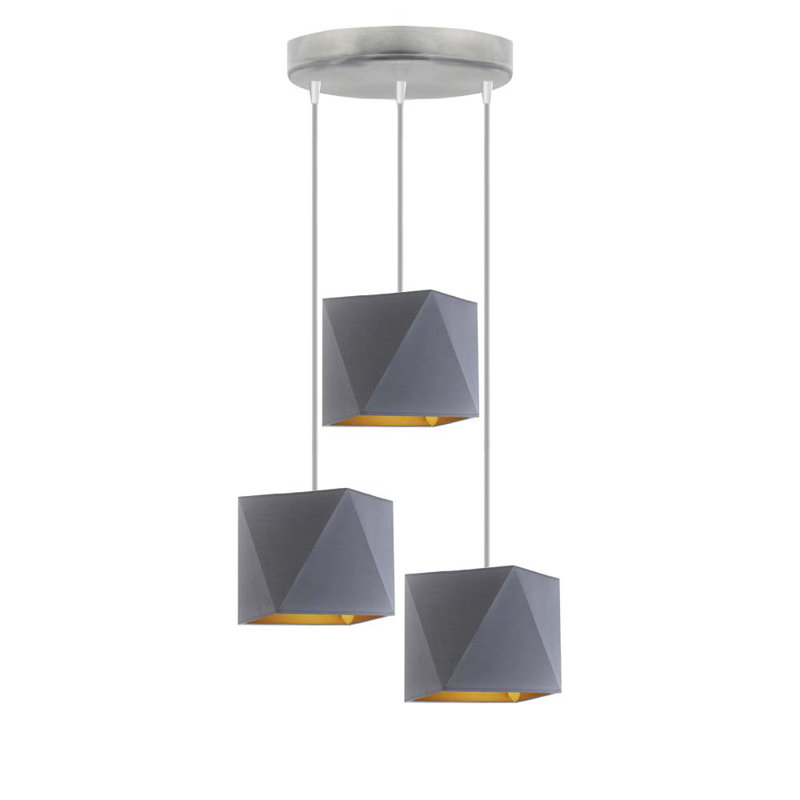 Ridout 3 - Light Cluster Pendant, Grey