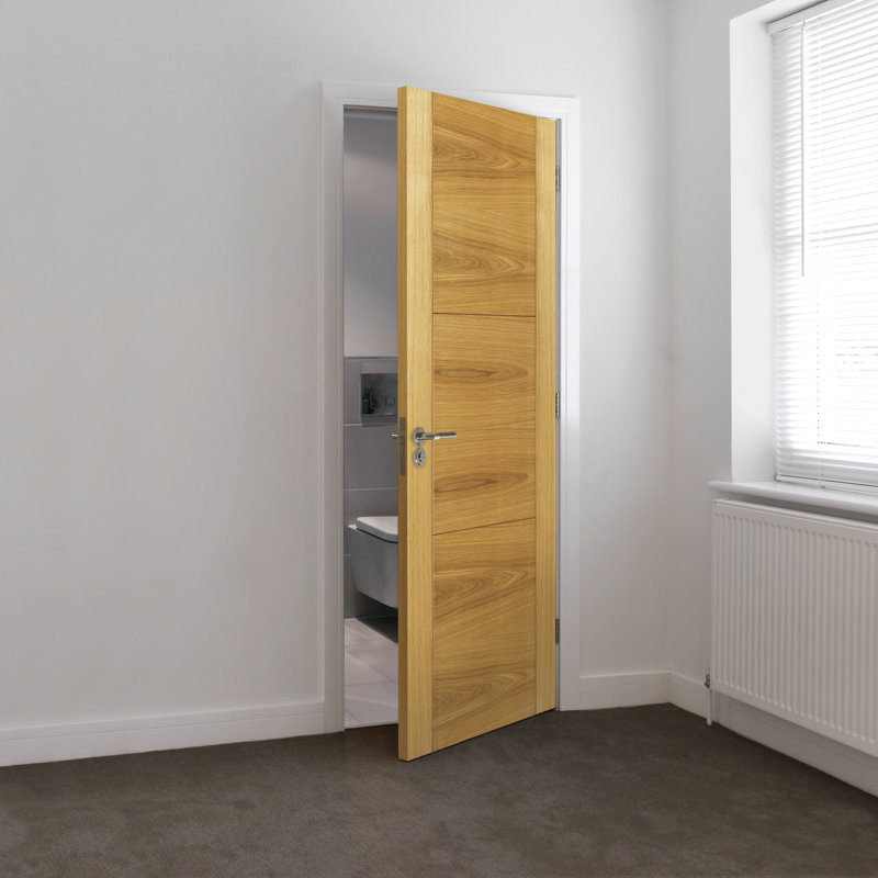 Mistral Oak Internal Door Prefinished, 198.1cm H x 53.3cm W x 3.5cm D
