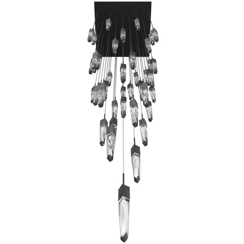 41 - Light Chandelier, Matte Black
