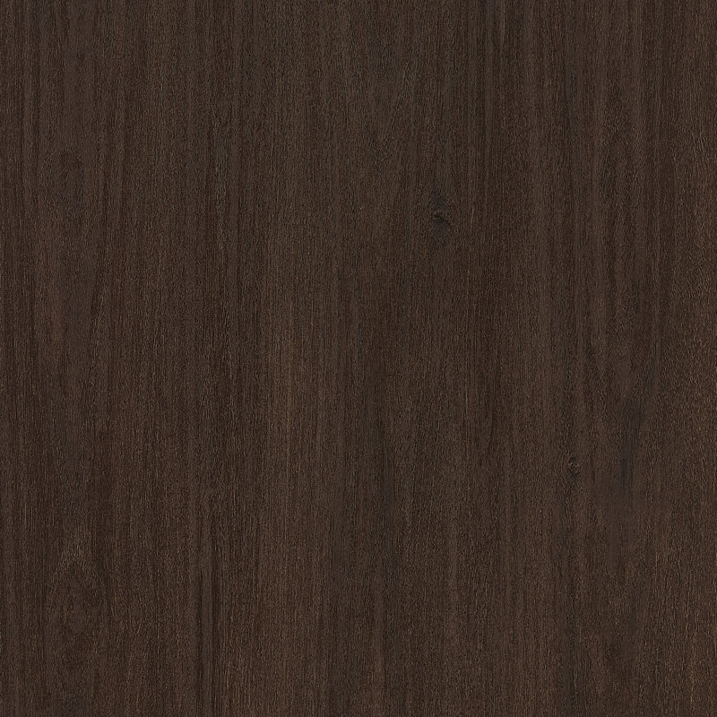 Table basse ronde et cannelée en chêne brun Rollan, Chêne brun