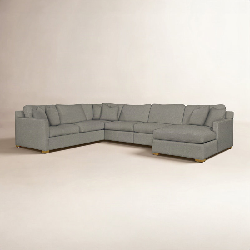 Bel-Air U-Sectional, Left Hand Facing, Havana Finish, Oatmeal Crypton Performance; 0822-74