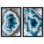 «Godeed Geode Eye Duo», art mural bleu par Art Remedy