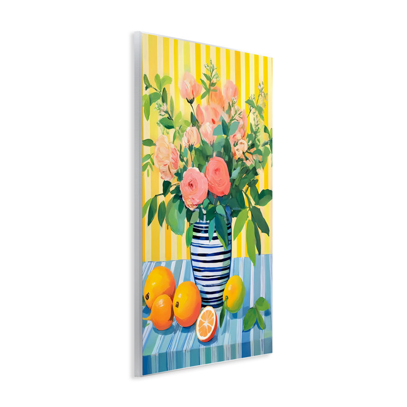 Plaque murale à motif floral d'agrumes, design by Creative Studio, H 15 po x l 10 po