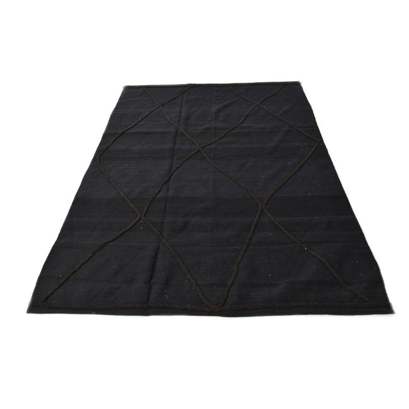 Tapis noir 5x8 Ponce