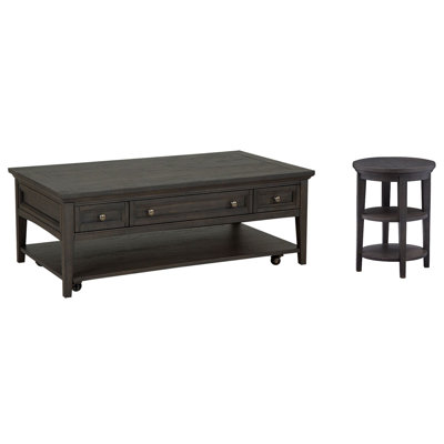 Liz Rectangular Cocktail Table With Accent End Table