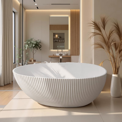 67" Solid Surface Freestanding Bathtub