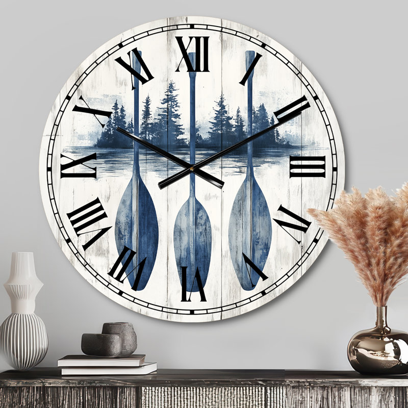 Horloge murale surdimensionnée The Blue Moose - Oars, Moyen
