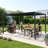 Kozyard Outdoor Louvered Pergola 12' x 12' Pergola Sun Shade All-Weather Aluminum Packing Shelter with Drainage System Adjustable Roof Waterproof for Poolside Patio Garden Yard Gray-127367580-127367582