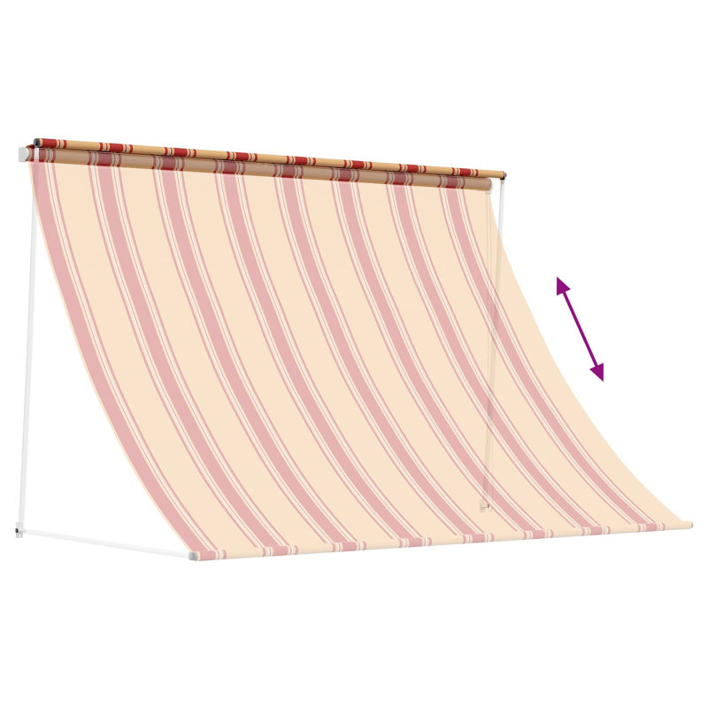 VidaXL Polyester Cover Retractable Patio Awning, 400cm W x 150cm D