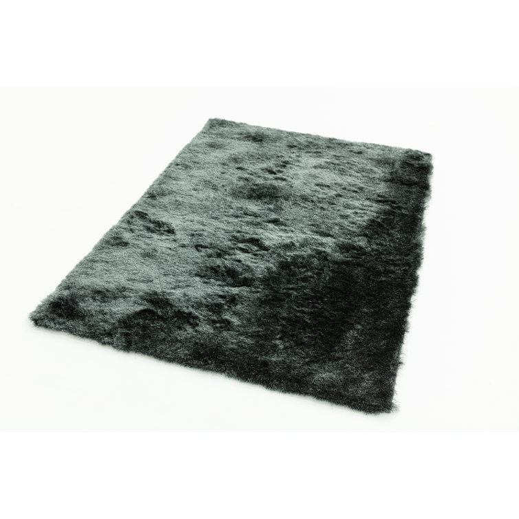 Makaila Silky Shaggy Graphite Area Rug