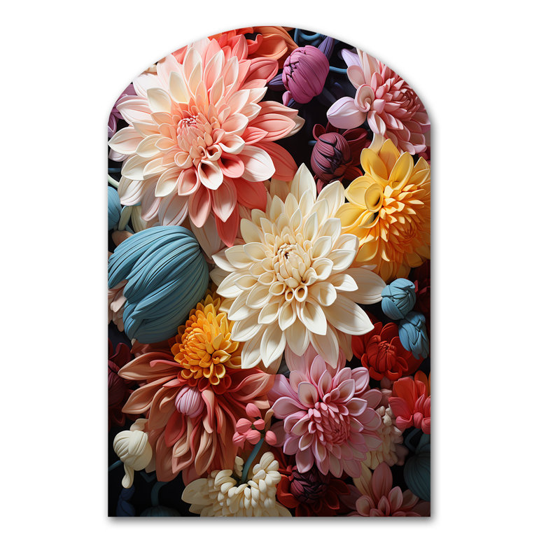 Hickson - Art mural en métal avec mamans asymétriques, sculpture murale en arche, H 43 po x l 33 po